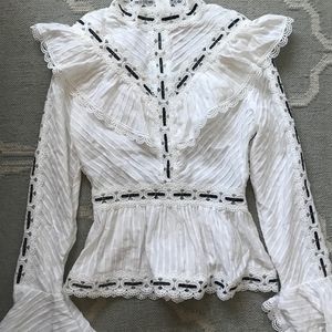 LACE TOP WITH BELL SLEEVES